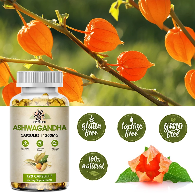 Ashwagandha Herbal Supplement 1200mg, 120 Capsules - Vegetarian, Non-GMO, Gluten Free, Ashwagandha Root