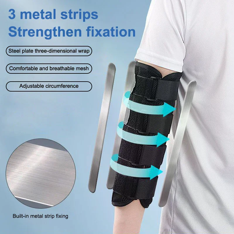 1Pcs Size L M S Elbow Fixed Support Upper Arm Fracture Splint Stroke Hemiplegic Child Adult Rehabilitation Training Equipment