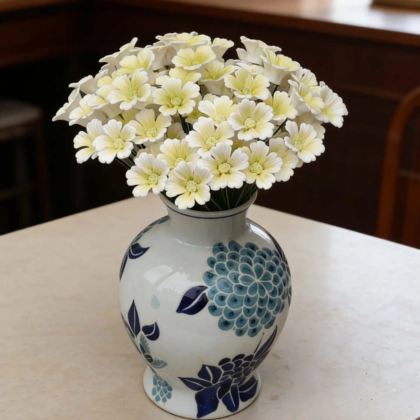 5 Stück Keramikblumen, handgefertigte Simulationsblumen für hohe Temperaturen, ländliche Wildblumen, kreative Geschenke, Heimdekoration – Detail 19