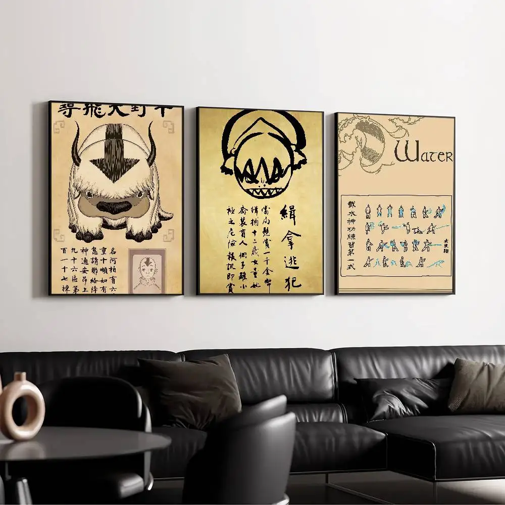 A-avatar The Legend of Korra Poster Self-Adhesive Art Waterproof Paper Sticker Coffee House Bar Room Wall Decor