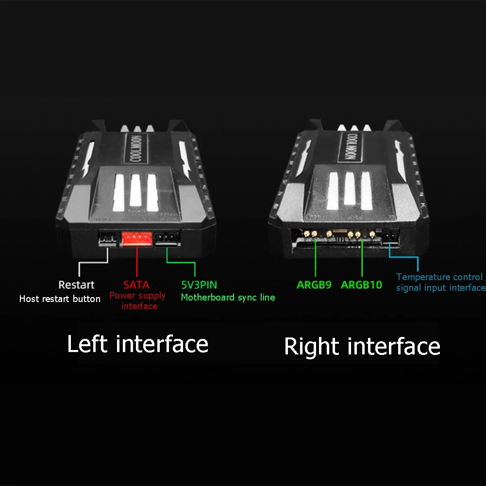 

RGB Controller 4Pin PWM 5V 3Pin ARGB Cooling Fan Smart Remote Control Household Computer Accessories for COOLMOON