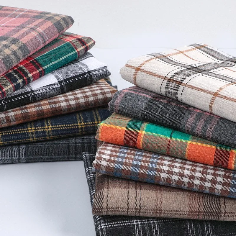 High Quality Scottish Plaid Blended Cotton Fabric for Sewing Ladies Skirt For Fall and Winter,Tartan Designer Fabric, Half Meter