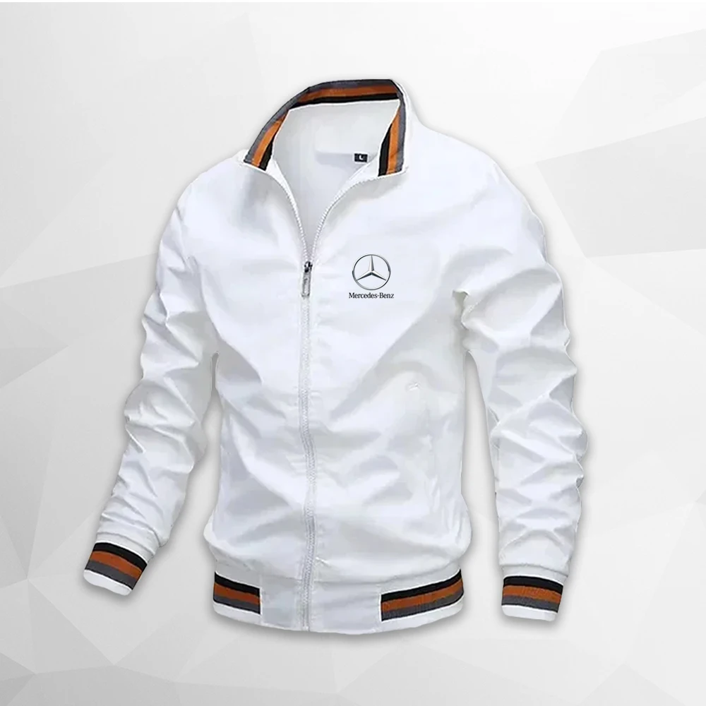 Jaqueta casual de negócios Mercedes Benz para homem e mulher, alta qualidade, elegante, outono, inverno, 2024