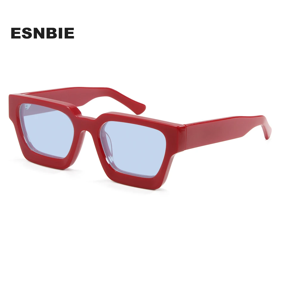 سميكة اليدوية نظارات بمادة الخلات كبيرة مربع النظارات الشمسية النساء فاسق نظارات للقيادة الرجال العلامة التجارية مصمم Oculos دي سول UV400 #1