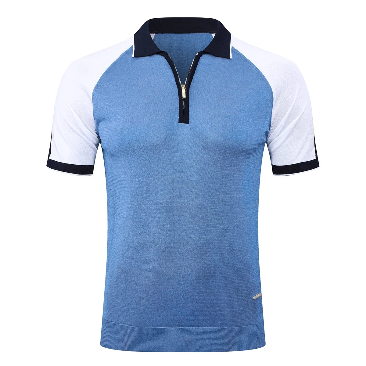 2025 DIKU Polo Shirt Silk Men 2025 New Fashion Embroidery Elastic Short Sleeve Color Block Quality Big Size M-5XL