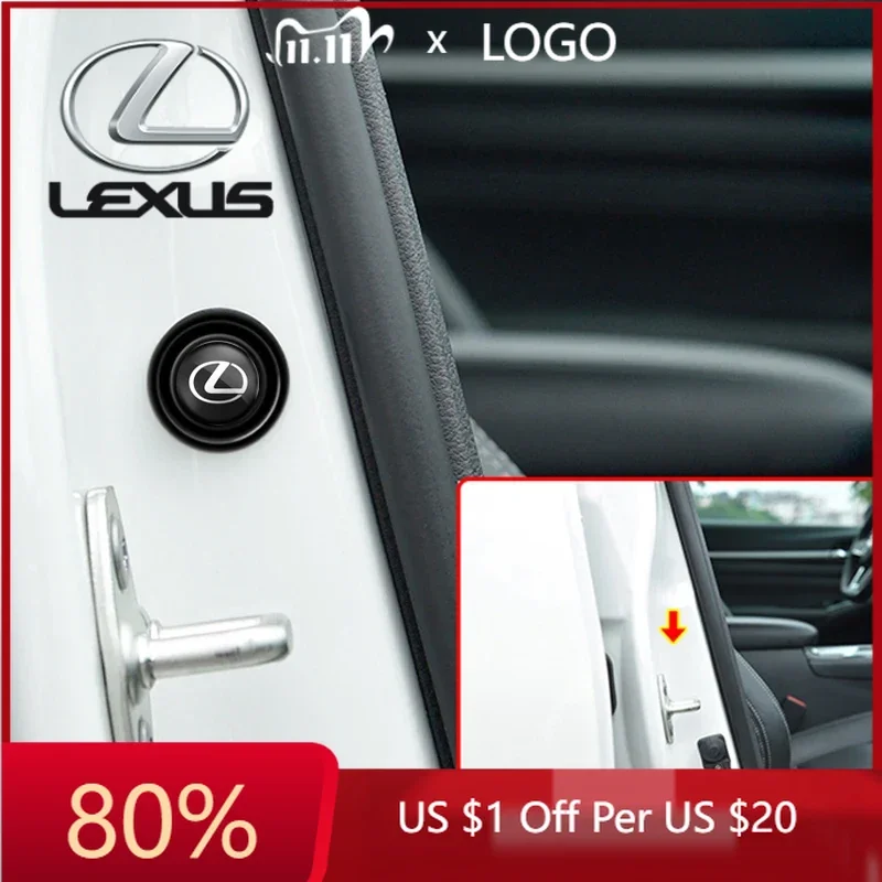 

2026 Hot Interior Stickers For Lexus F-SPORT ES RX NX LS UX LM LX GX LC RZ IS CT GS RC HS 12Pcs Car Door Trunk Shock Absorbing
