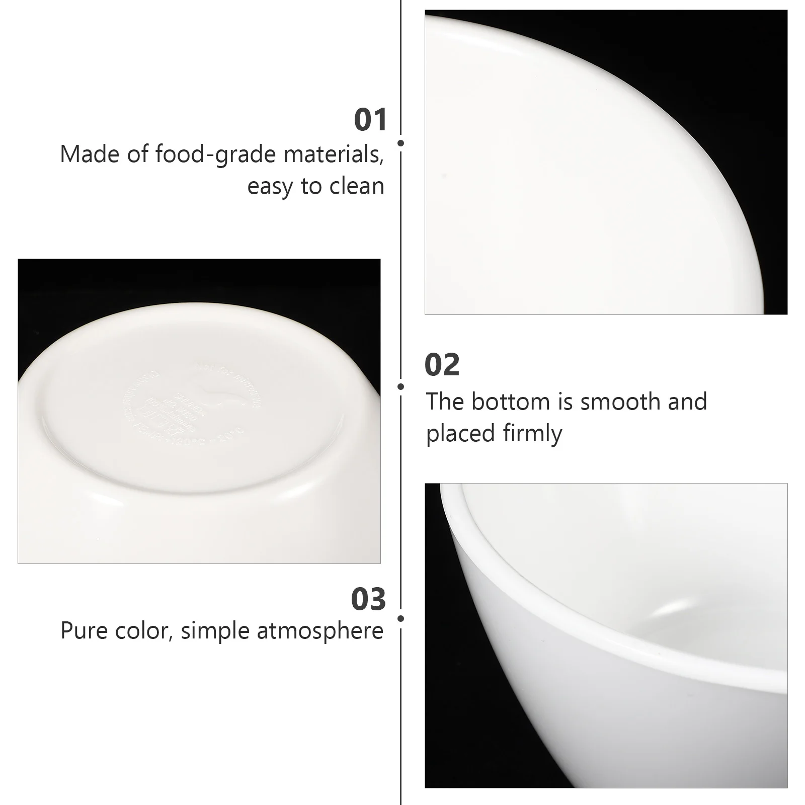 

2pcs Rice Soup Bowls Melamine Small Noodle Bowls For Ramen Salad Cereal Sauce Food Serving Kitchen Restaurant Home Hotel Storage