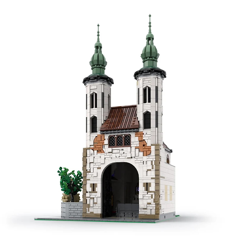 Andrew\'s Church Medieval Cathedral Architecture Building Block Toy Street View Castle Andriivska tserkva Brick Model Kid Gift