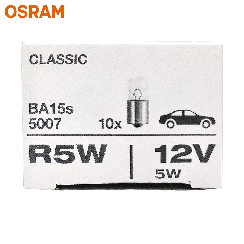 OSRAM 5007 5008 5009 R10W RY10W 12V 10W Car Signal Bulb BA15s BAU15s Standard Interior License Plate Door Light OEM Auto Lamp