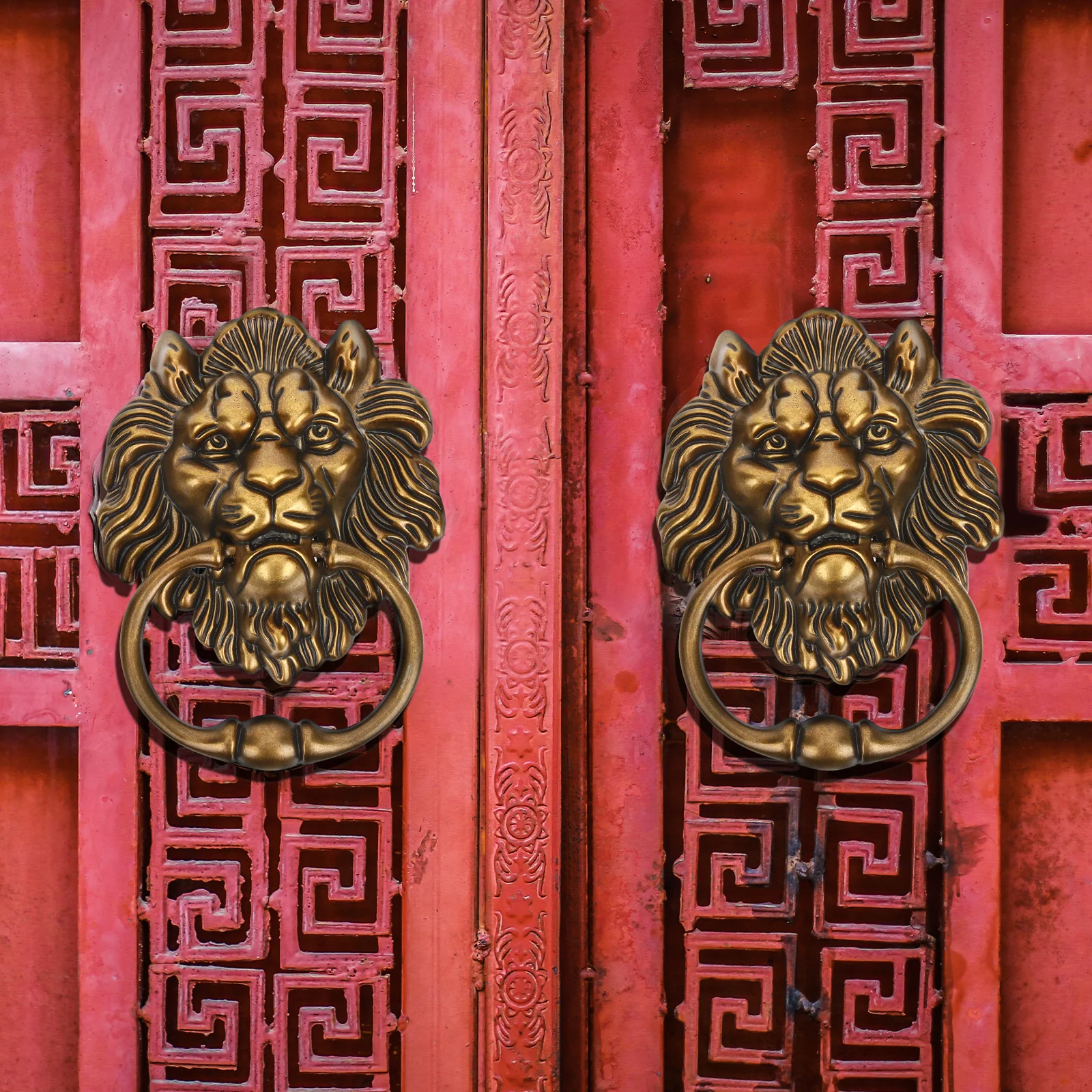 

Zinc Alloy Lion Head Door Handle Cabinet Knobs for Drawer Dresser Wardrobe Cupboard Decorative Hardware