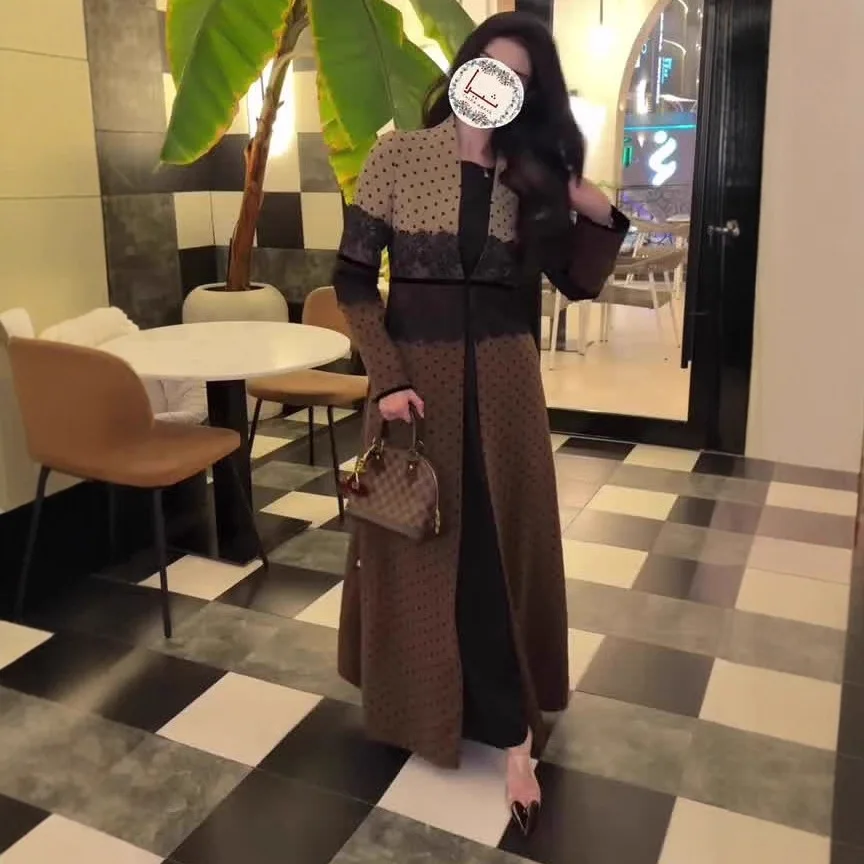 

Женский кардиган-абайя с принтом, мусульманский плащ-жакет, длинное платье-кафтан для Рамадана, арабская длинная роба, марокканский дубайский кафтан