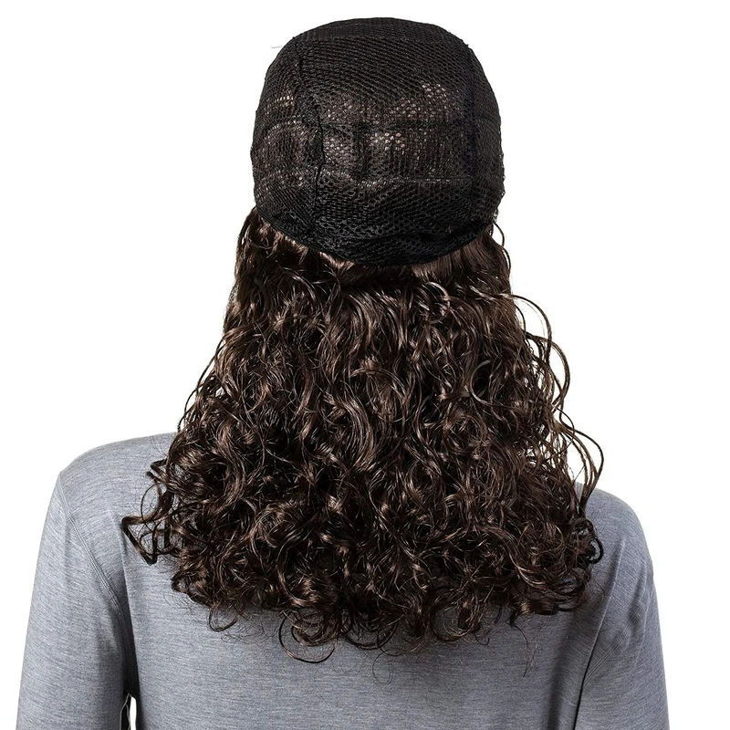 Onedor Kids Long Curly Hair Halloween Cosplay Wig (Chocolate Brown Brunette)