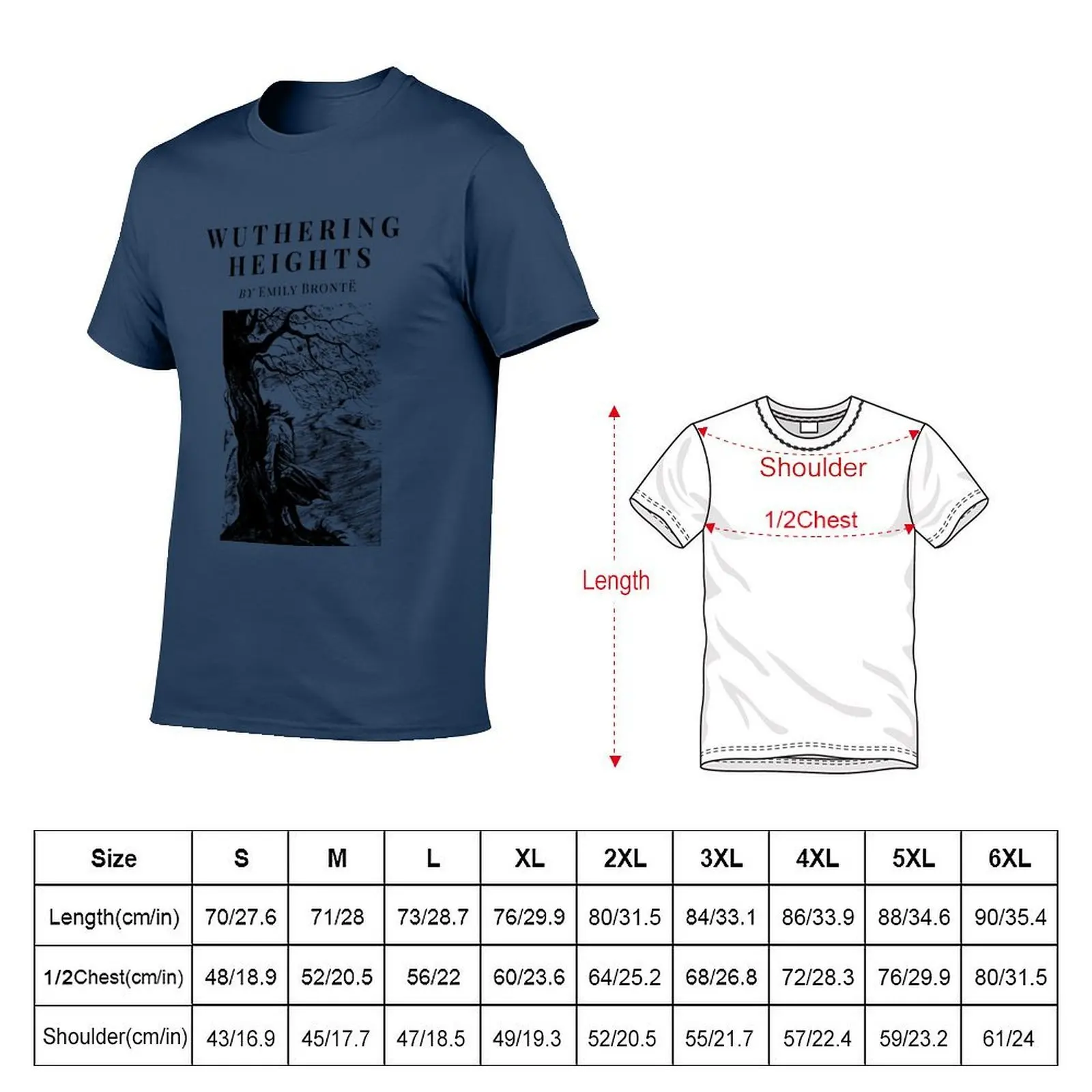 Wuthering Heights من تأليف إميلي برونتي غلاف الكتاب Heatcliff - فكرة هدية دودة الكتب - طالب المعلم الإنجليزي الكبير - تي شيرت عاشق الكتب #5