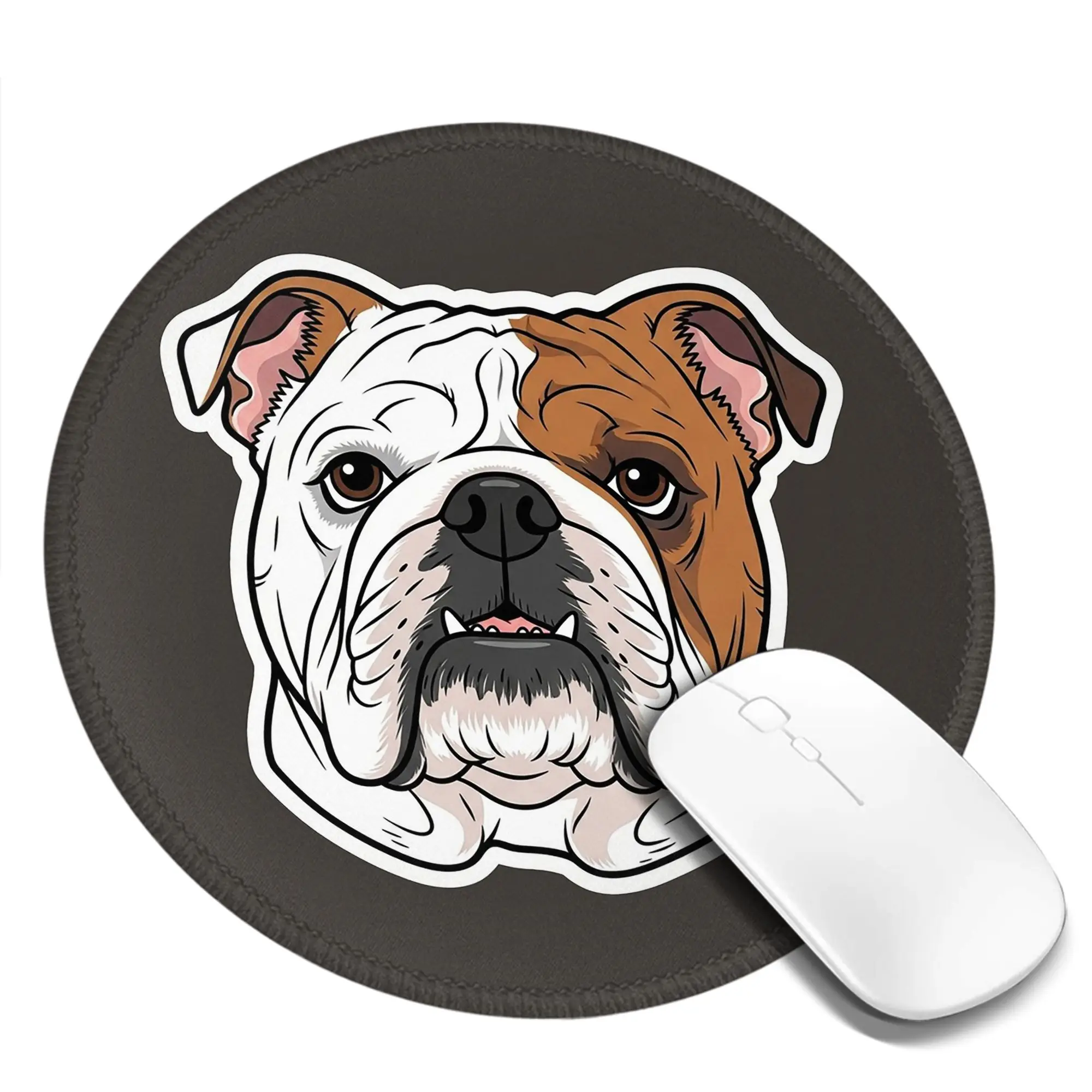 British English Bulldog Dog Face Nose Mouse Pad Computer Keyboard Mouse Mat Gamer Laptop Desk Mat Office Accessories Table Mats