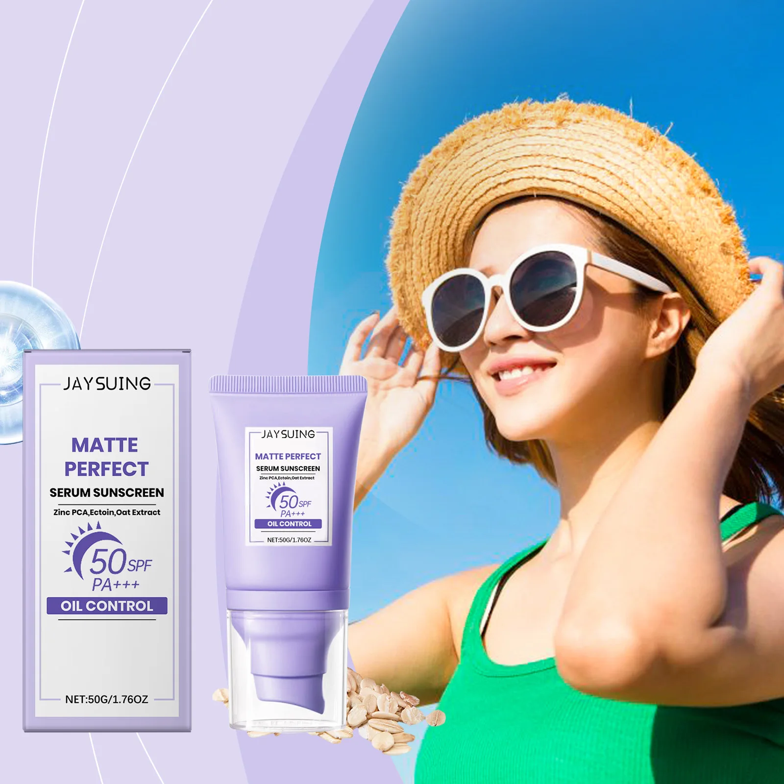 

JAYSUING Moisturizing Protective Cream, Face and Body Outdoor UV Protection, Refreshing and Non-greasy Isolation Protective Milk