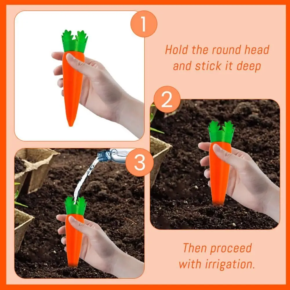 Carrot Shape Plant Waterer Plastic Durable Auto Flower Waterer Stakes Irrigation Irrigation Equipment for Plant watering