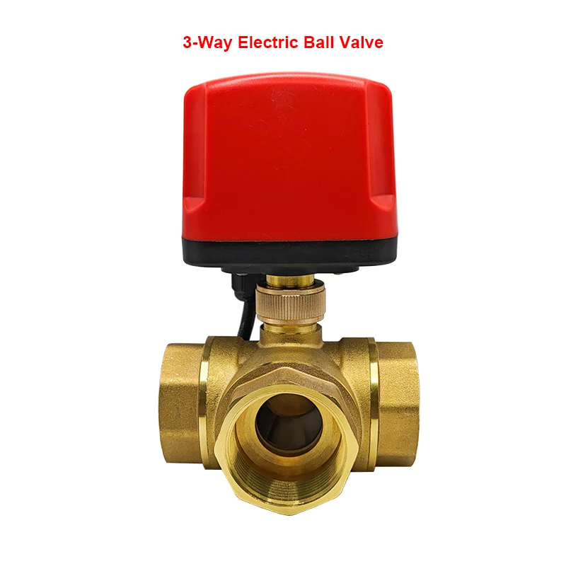 Motorized Ball Valve 2-Wire/3-Wire Waterproof IP65 2-Way/3-Way DN15 DN20 DN25 Electric Ball Valves Female Thread 12V 24V 220V