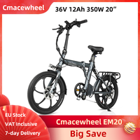 Cmacewheel EM20 Electric Bike Foldable 36V 12Ah 432Wh 350W CST 20 Inch Tires City Folding E-bike Hydraulic Disc Brakes 7-Gears