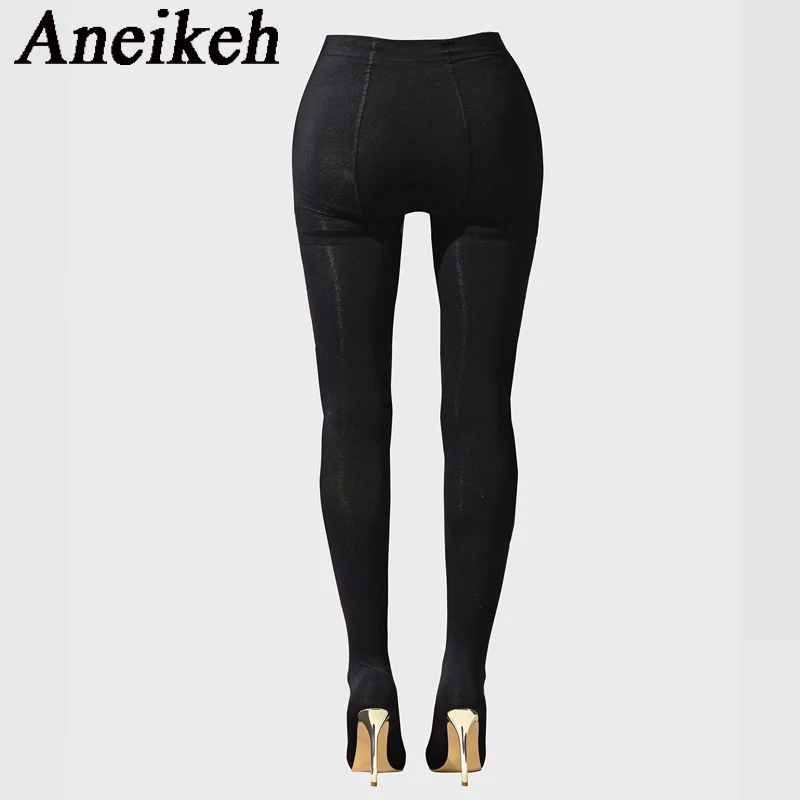 Aneikeh Sexy Stretch Fabric Over The Knee Boots Women Fashion Pantyhos street Thigh High Shoes Party Nightclub Stripper Heels