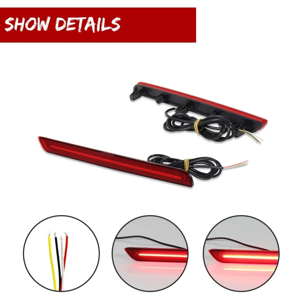 Red LED Car Rear Bumper Reflector Lights For 2020-2024 Toyota GR Supra Brake Tail Lights Rear Fog Lights Sequential Turn Lights