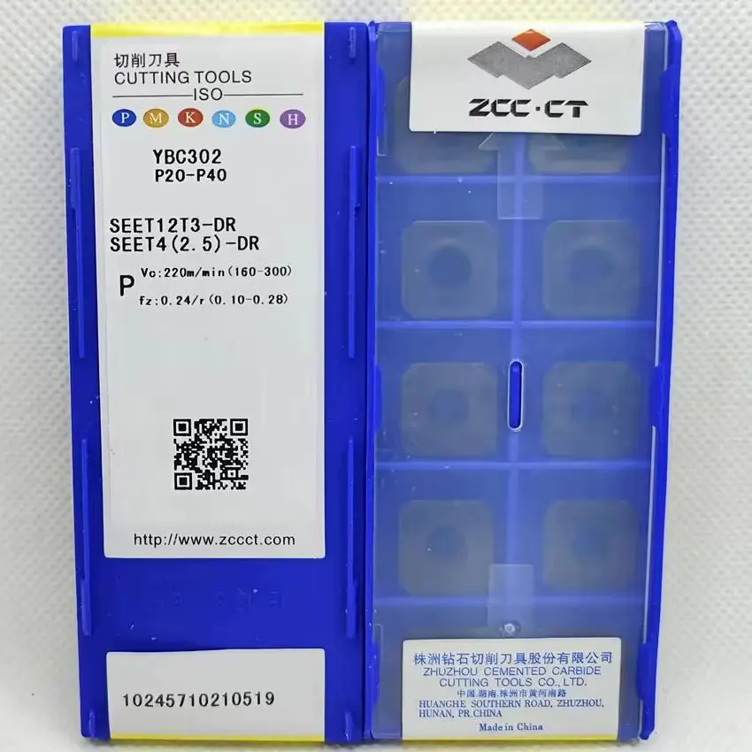 

SEET12T3-DR YBC302/SEET12T3-DR YBC301/SEET12T3-DR YBC401 SEET42.5 ZCC.CT Твердосплавные токарные пластины для ЧПУ, 10 шт./упаковка