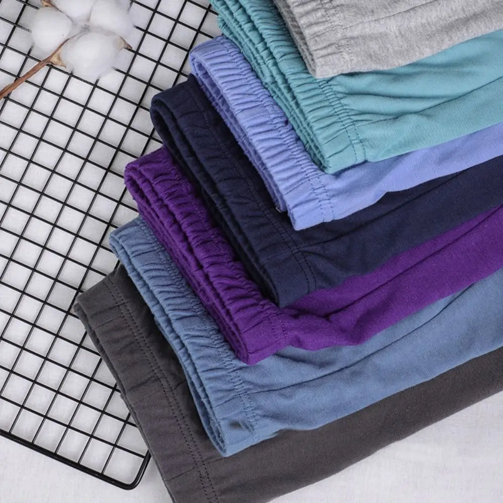 

5PCS Breathable Loose Cotton Boxer Briefs Panties Lingerie Underwear for Men Simple Mid Waist Shorts Underpants Men