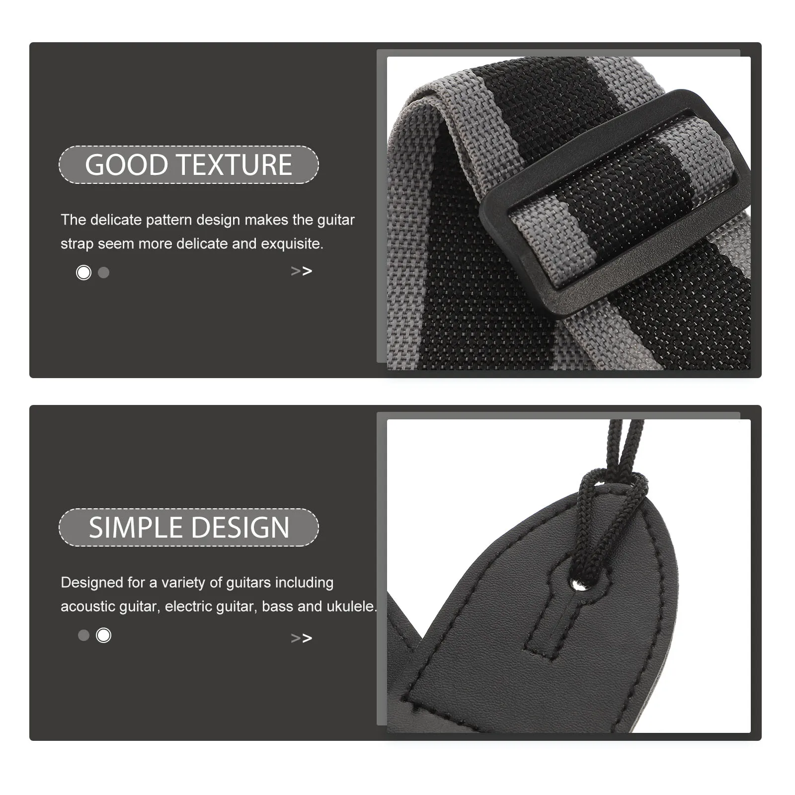 

1 Set Guitar Strap Kit Bohemian Style Creative Durable Lightweight Easy Carry Fit Acoustic Electric Bass Guitar Replacement