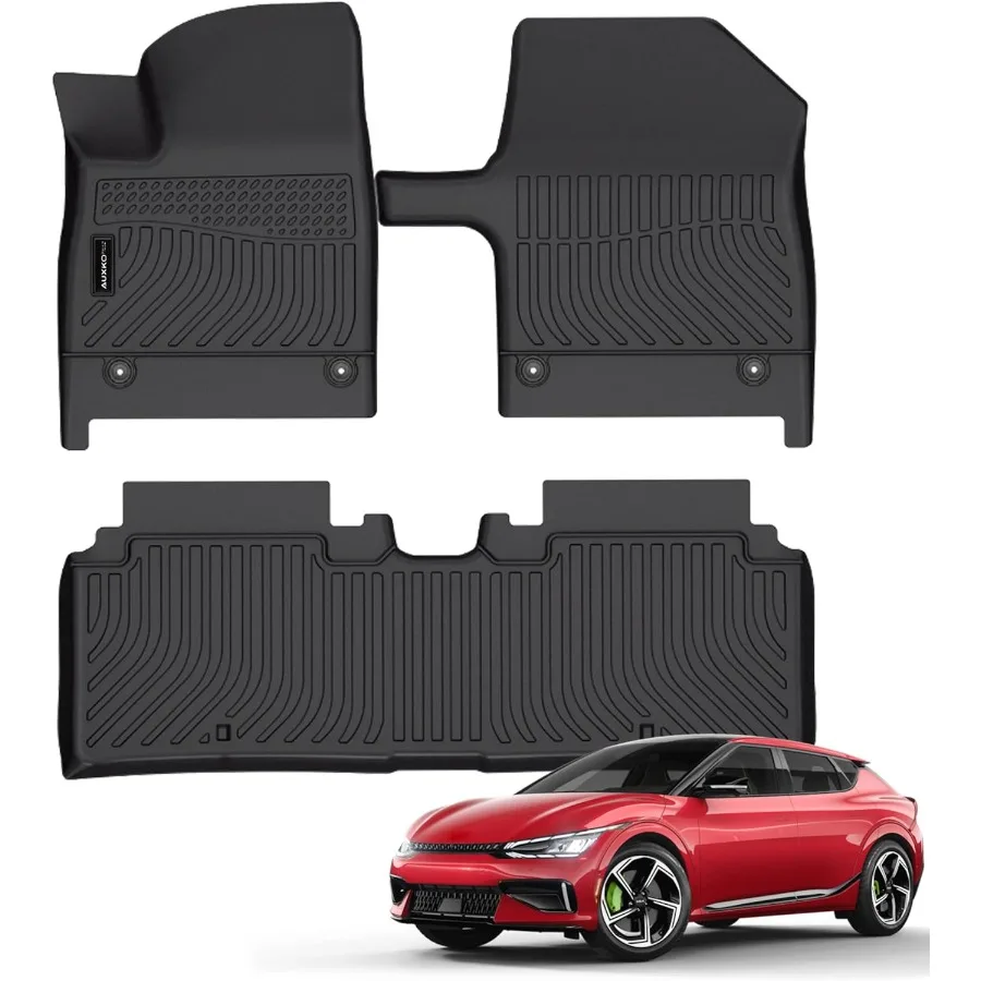 

Обновление всепогодных напольных ковриков подходит для Kia EV6 2024 2023 2022 Комплект резиновых вкладышей TPE EV6 Аксессуары Всесезонная защита без запаха An