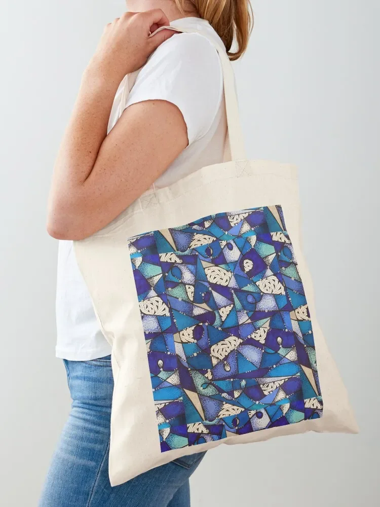 

Blue shatter Tote Bag shoping bag Women's shopping bag canvas shopping Cloth bags