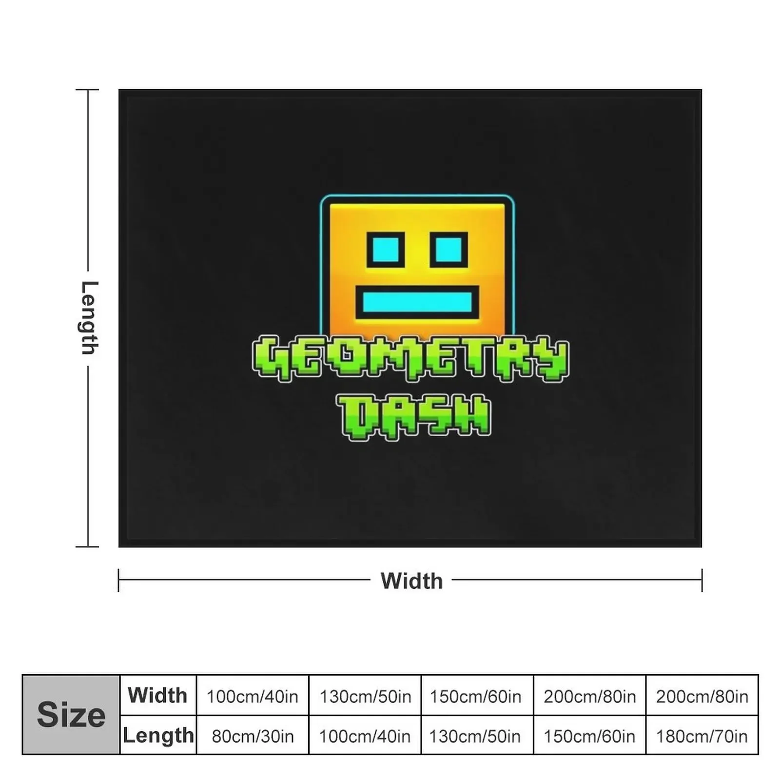 Geometry Dash Throw Blanket Blankets For Bed warm winter Luxury Brand Blankets