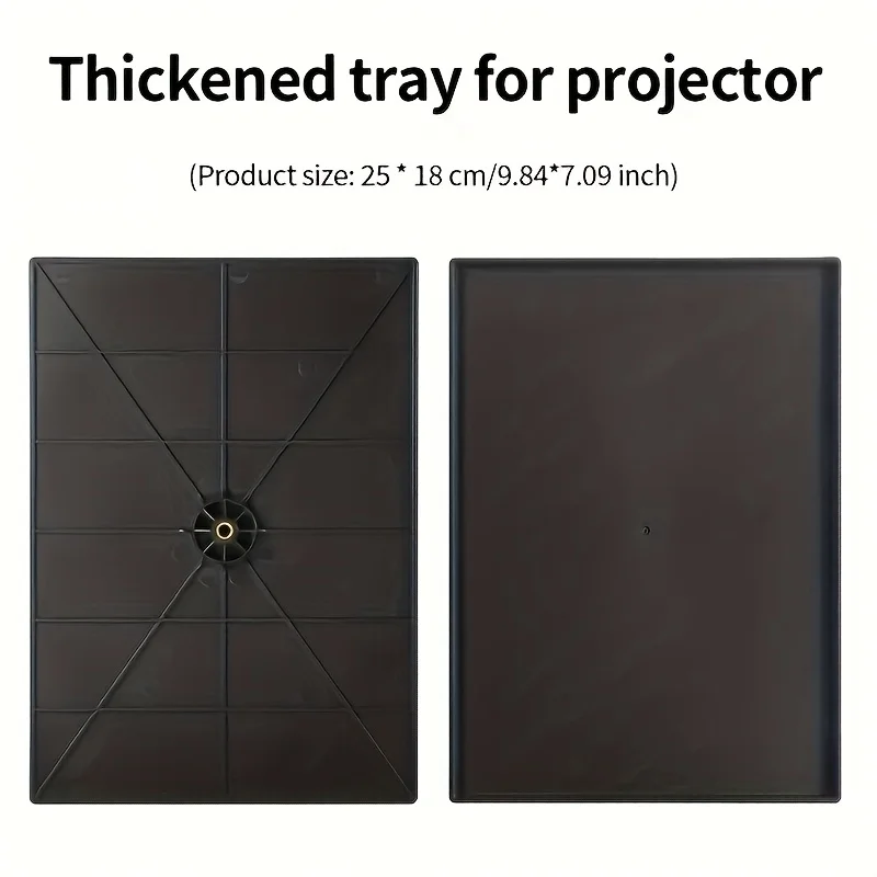 1pc Projector Stand Tray Black Plastic Durable Projector Tray Universal Adjustable Tripod Tray Home Accessories 25x18cm