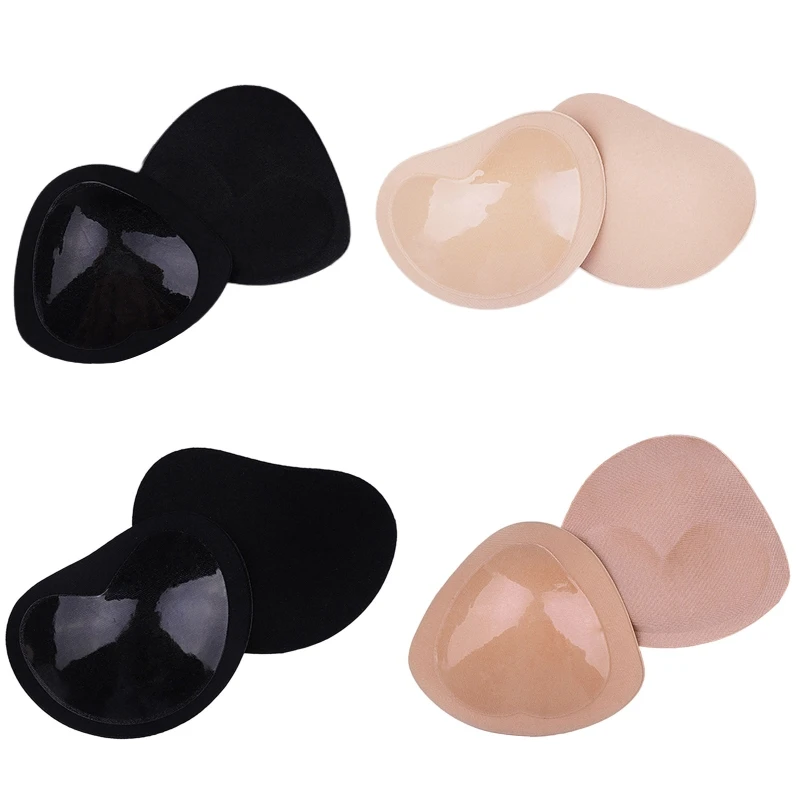 Self-adhesive Silicone Bra Women's for TRIANGLE Heart Shaped Chest Pad Inserts Lift Breast Pads Girl Push Up Sticky Bra