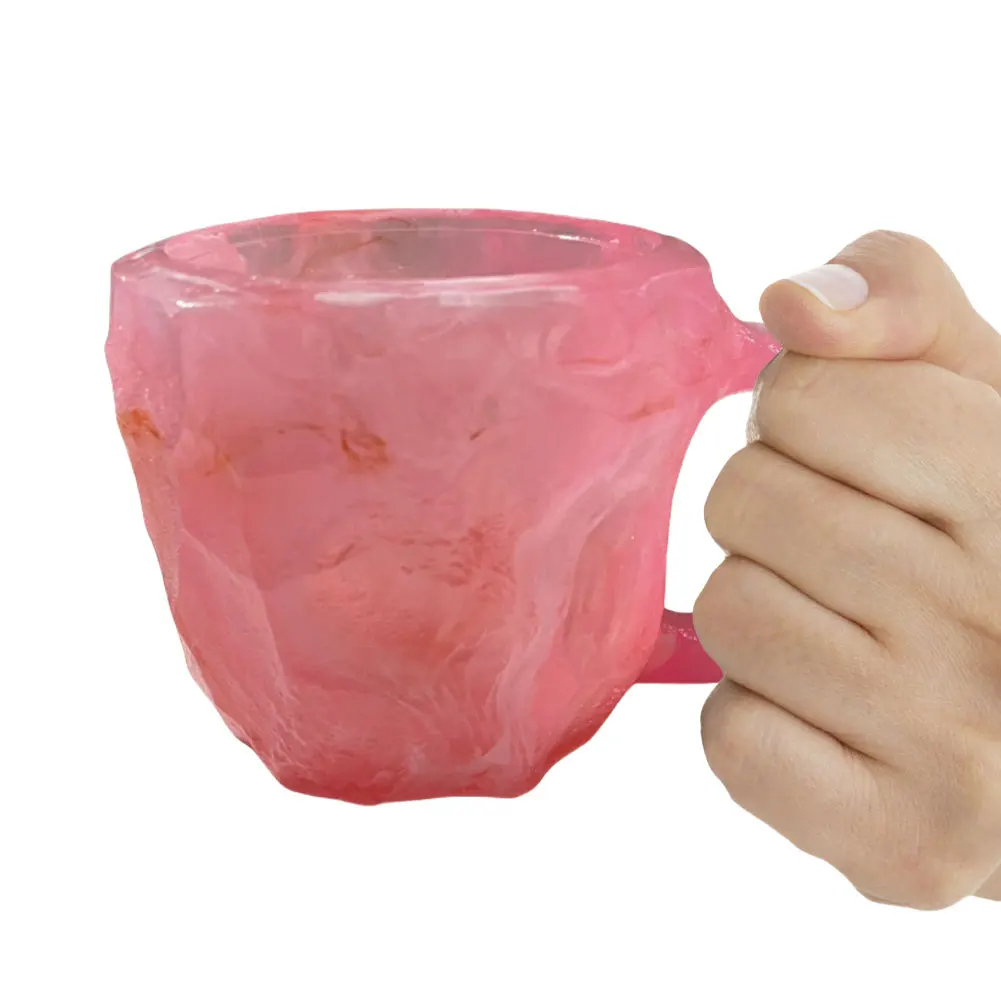 

Кофейные кружки с имитацией минерального кристалла, красочная кружка с искусственным кристаллом, изысканная кружка с имитацией минерального кристалла, подарок для друзей семьи