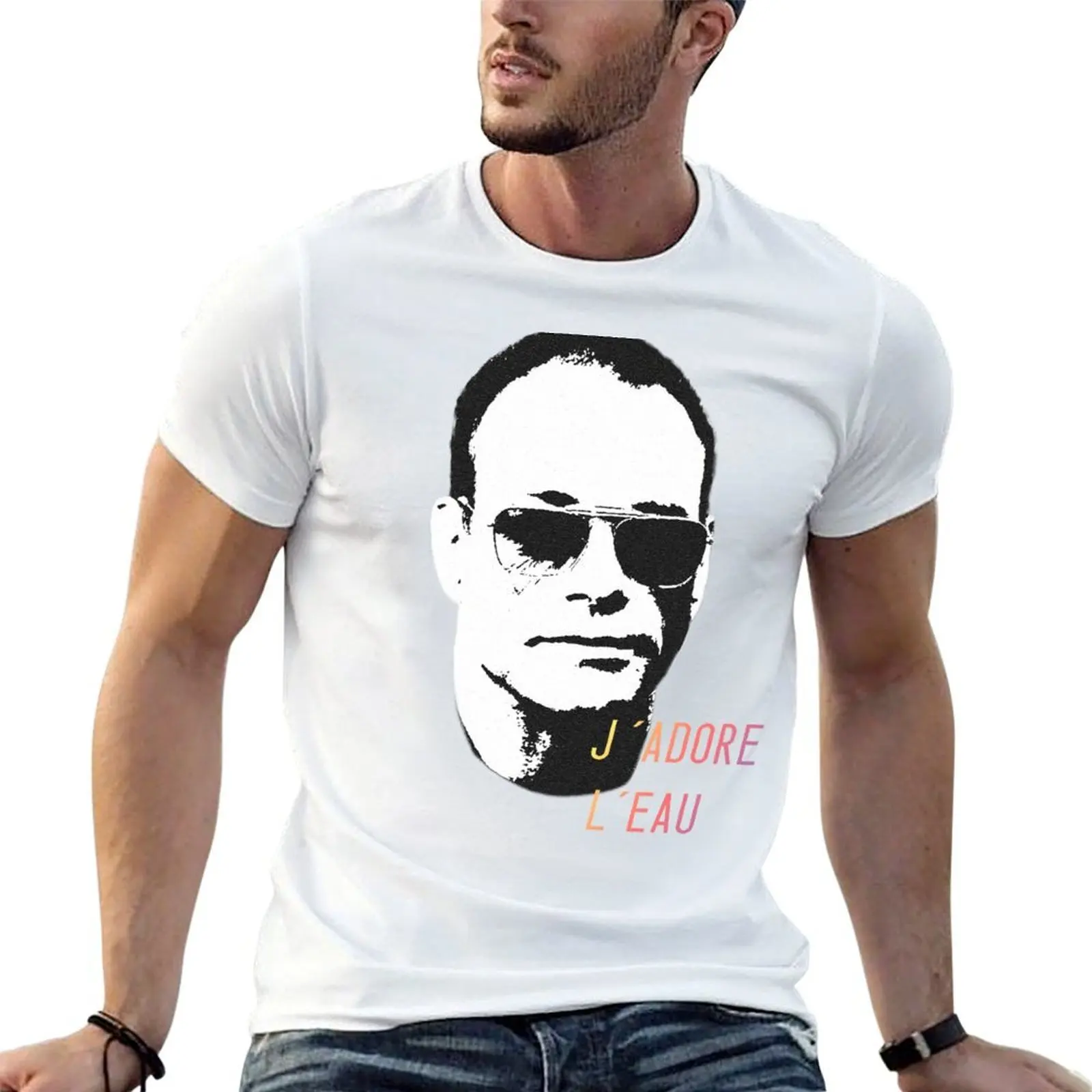 

Jean Claude Van Damme - J'adore l'eau T-Shirt man t shirt graphic funny t shirts cotton T-Shirt
