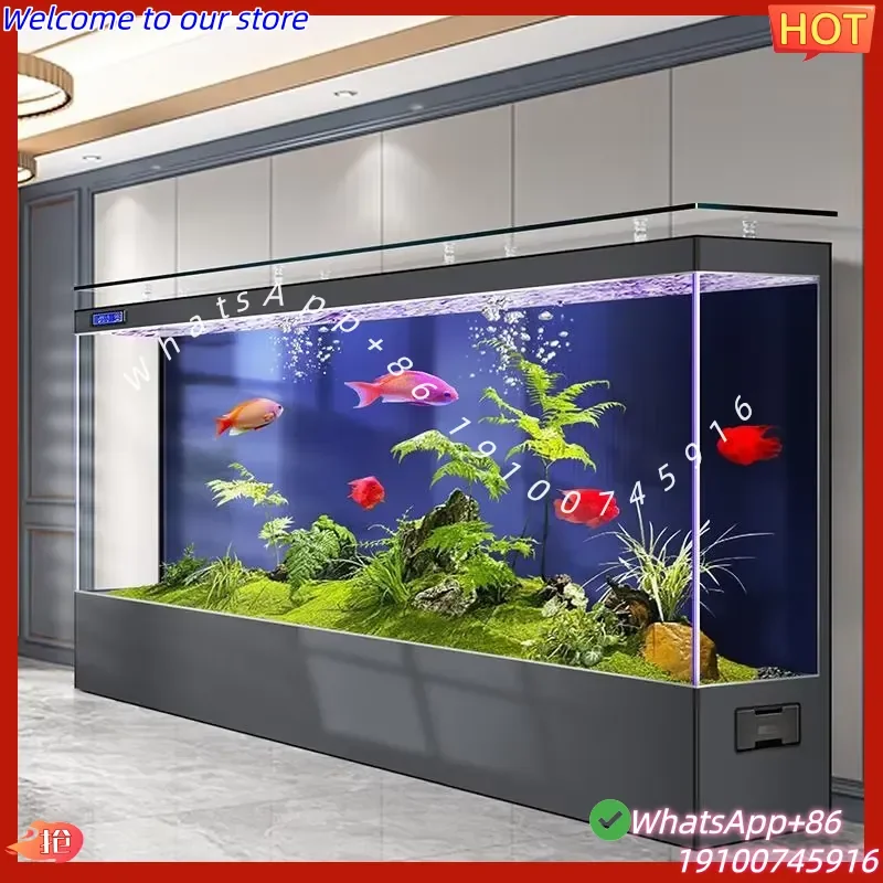 2026Hot Custom Large Ultra Clear Glass Aquarium 200-300 Gallon Living Room Fish Tank with Easy Clean Feature