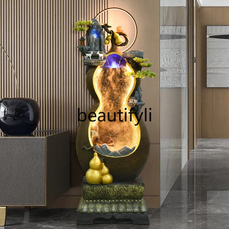 Flowing water makes money and attracts wealth ornament rockery fountain circulating water water feature decoration