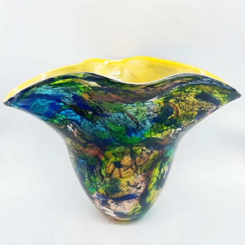 Home Decoration Hand Blowing Art Decoration Design Glass Vase