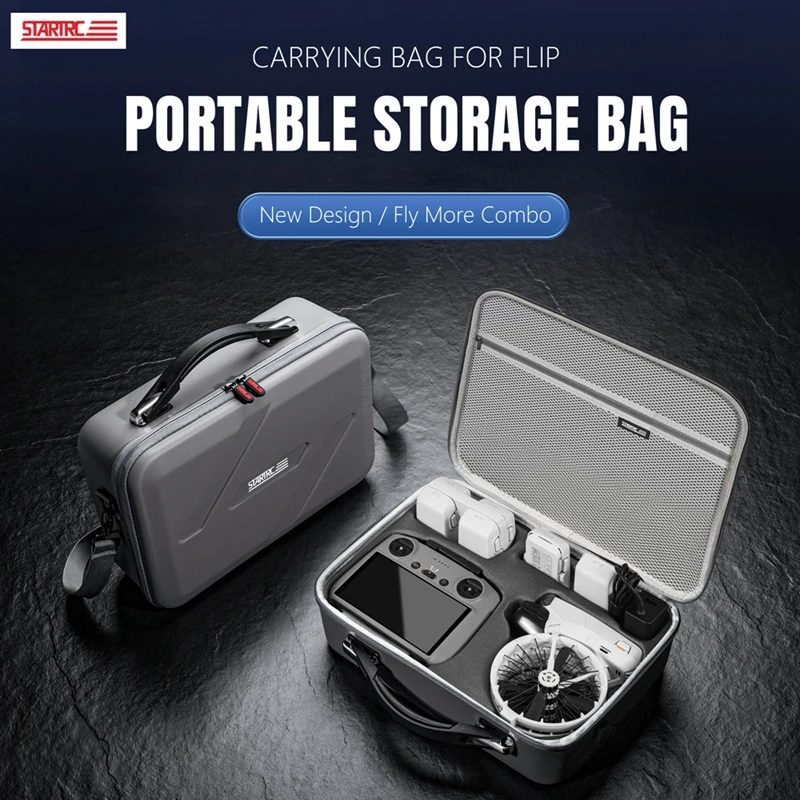 For DJI Flip Drone Portable Storage Bag Shoulder Bag FLIP RC 2/RC-N3 Remote Controller Anti-fall Handbag Carrying Case Accessory