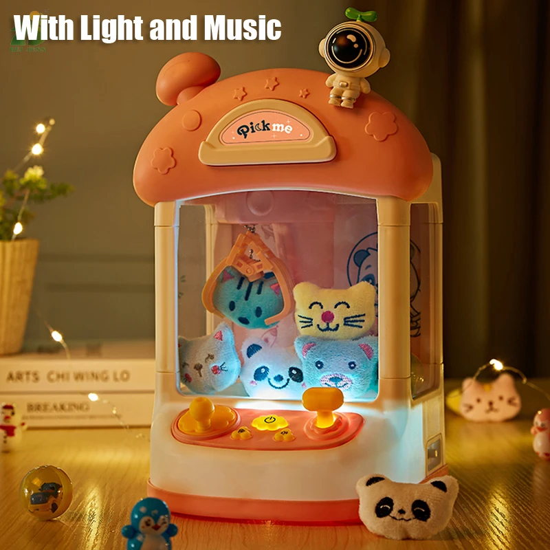 Kids Arcade Claw Machine Toys Gashapon Drawing Machine Children Stuffed Plush Doll Game Candy Play Interesting Foy 3 Years Gifts