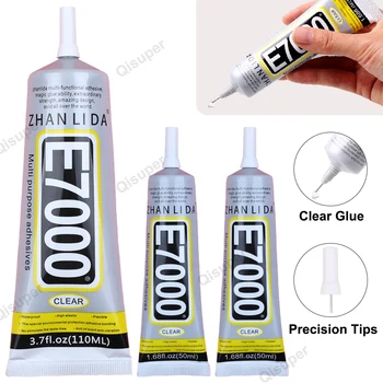 투명 E7000 라인 석 접착제 천 진주 구슬 슈퍼 접착제 패브릭 가죽 가방 다이아몬드 공예 DIY 연락처 본드 Zhanlida
