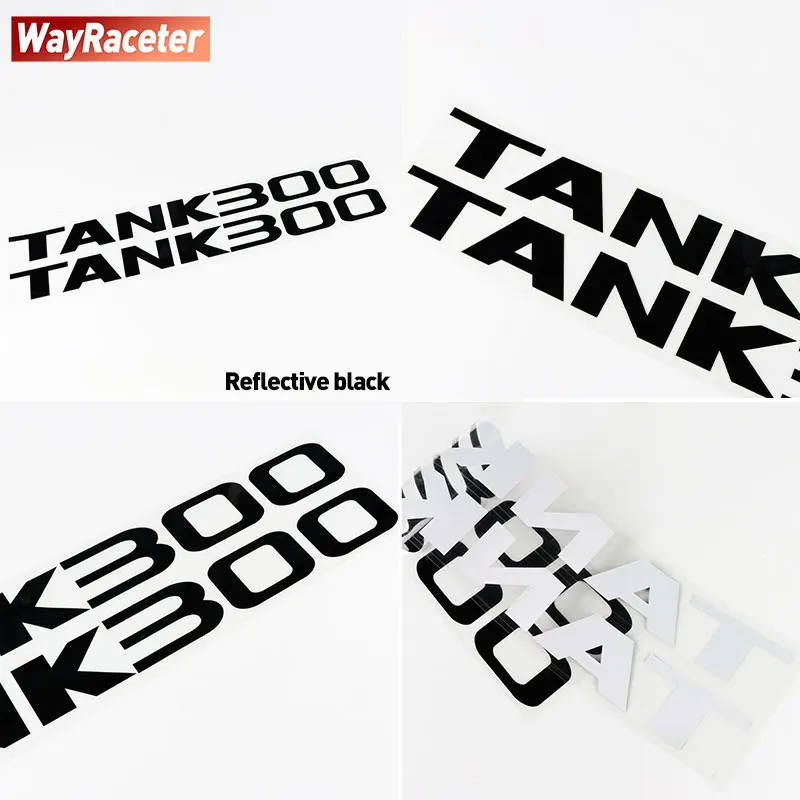 2 Pcs Reflective Engine Cover Graphics Vinyl Decal Side Hood Sticker For GWM Great Wall Tank 300 Off Road 2023 2024 Accessories
