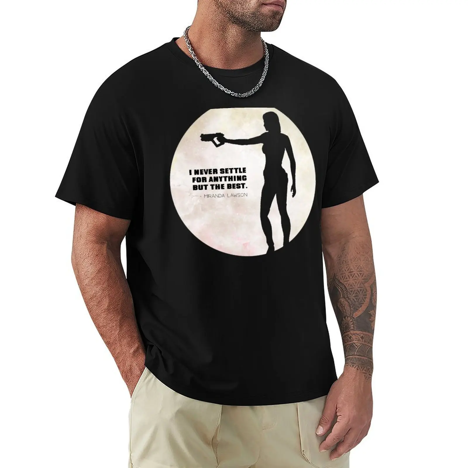 Miranda Lawson Nebula Quote T-Shirt Stretch Fabric Comfort T-Shirt