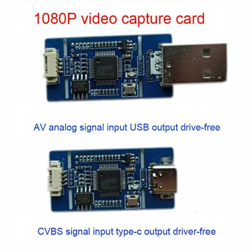 1 قطعة CVBS لالتقاط الإشارة التناظرية إلى وحدة الكاميرا الرقمية CVBS إلى Odule UVC Free Drive لنظام Android (USB)