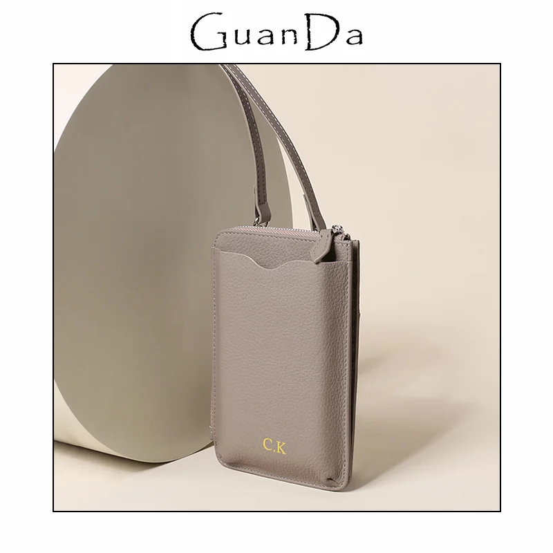 

Fashion Woman's Shoulder Bag Brand Large Capacity Cell Phone Bag Custom Initials Cowhide Pochette Versatile Luxury Crossbody Bag