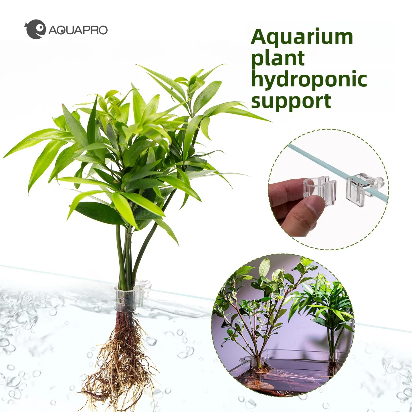 

AQUAPRO Aquarium Hydroponic Plant Holder, Clip-on Raft - for Growing Pothos, Herbs on Fish Tank, Water Purifying Plant Support