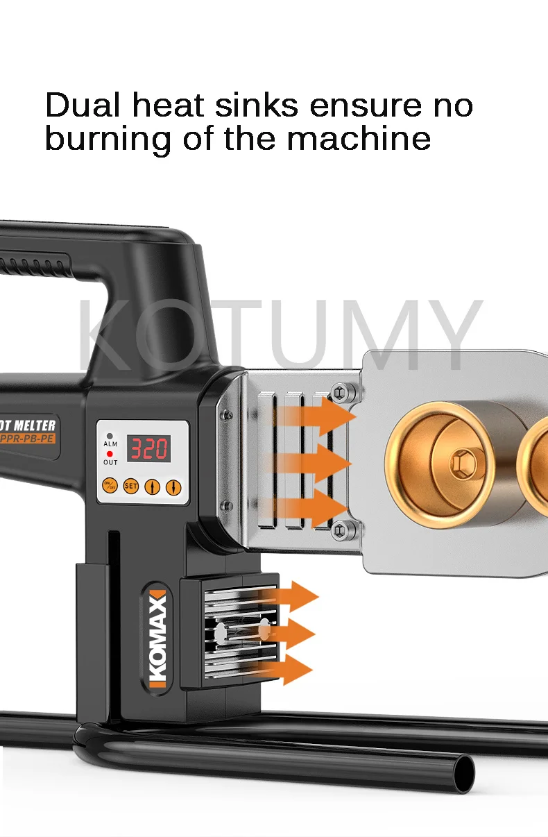 Imagem -02 - Máquina de Soldadura Quente Recarregável do Derretimento pe Ppr pb Ppc Derretimento da Tubulação 320 ° Máximo