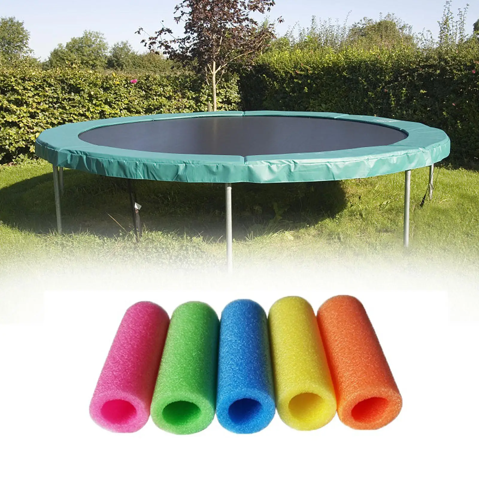 5 Pieces Children Trampoline Pad Mat Spring Tube Covers Tubing Sleeves Easy to Install Home Use Tear Resistant Replacements