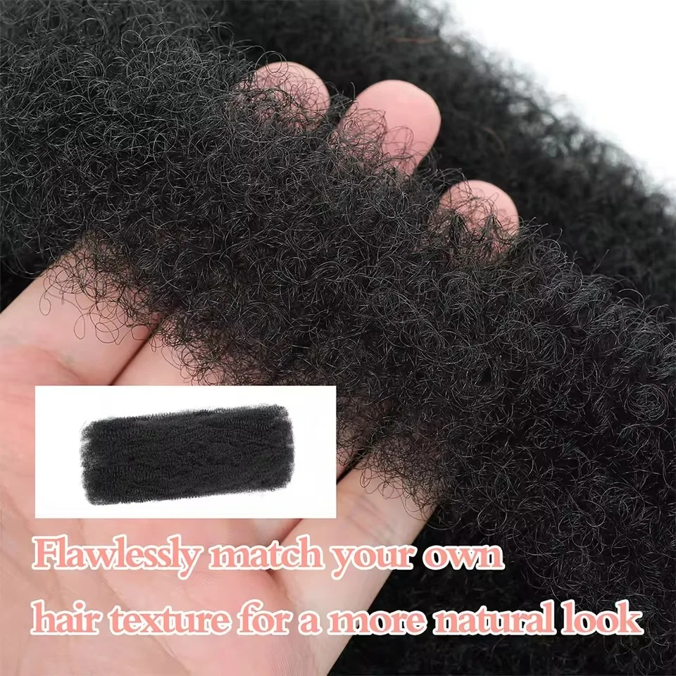 Deshi afro kinkys cabelo humano em massa, cabelo humano encaracolado em massa para mini torção dreadlock extensões locs reparação macio kinky humano