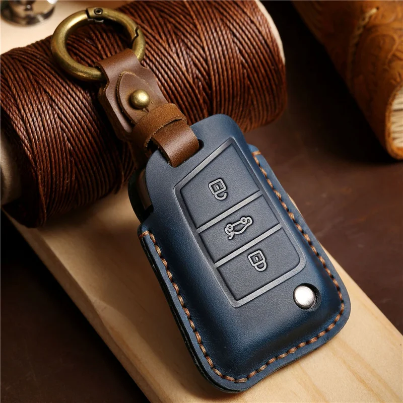 Car Key Case Cover For Volkswagen VW Golf 7 gti mk7 r Touran Skoda Octavia 3 Superb Karoq Kodiaq Seat Leon mk3 Ateca Accessories