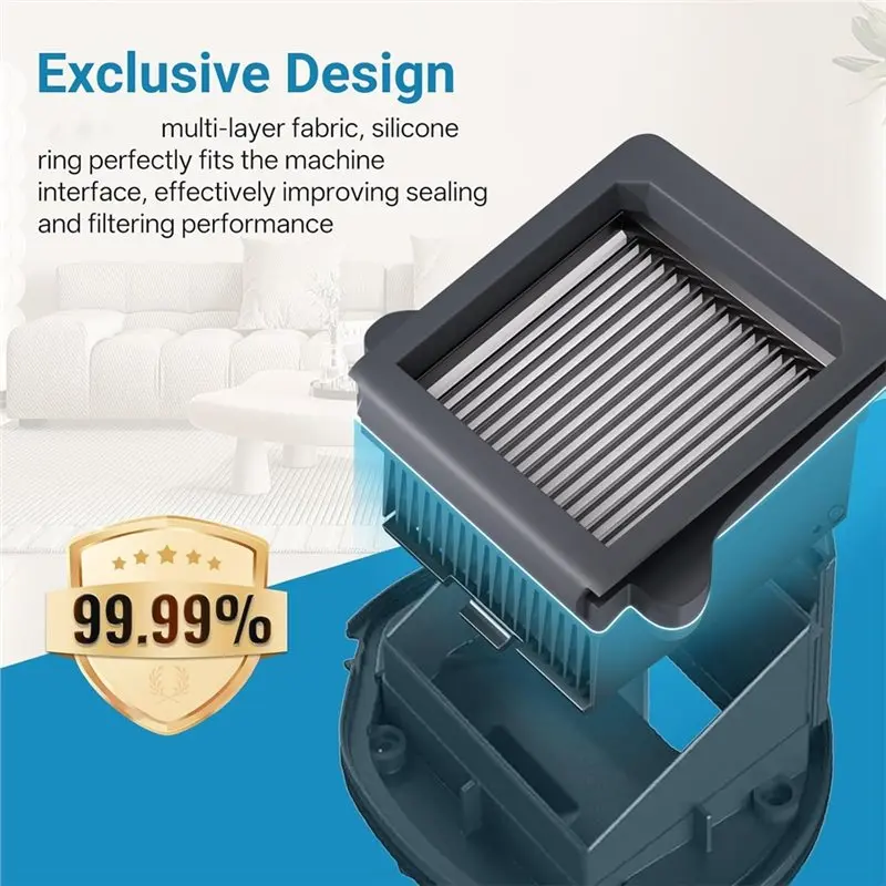 B98A Vacuum Filter Replacement 6-Pack for Tineco Floor One S5 Combo/S9 Artist Pro/Switch S6 - HEPA Filter, Washable, Pet Hair